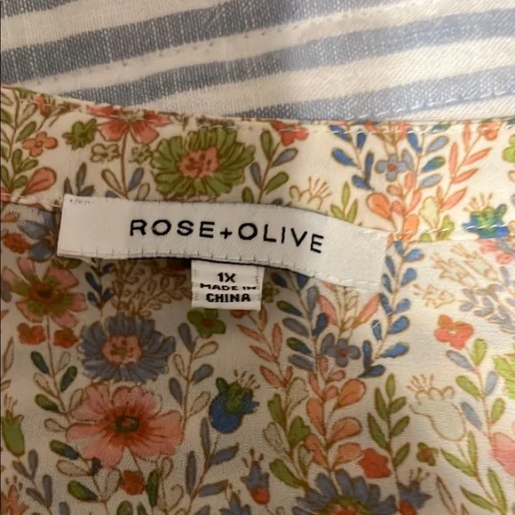 Rose & Olive Floral Patterned Top - Picture 2 of 8